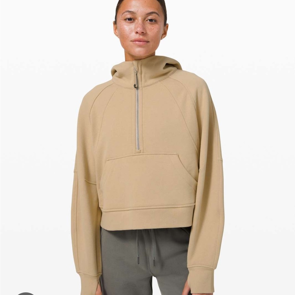 Lululemon Tan Scuba Half Zip